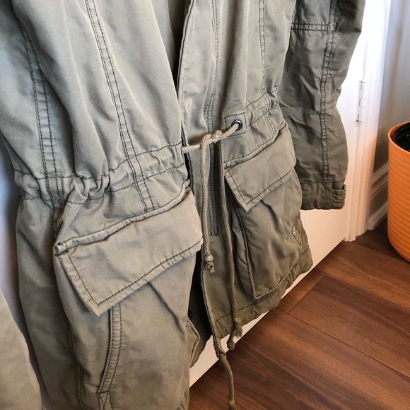 ✨TNA✨XXS Khaki Green Military Jacket - Picture 4 of 9